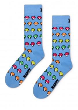 Κάλτσες ανδρικές Happy Socks Γαλάζιο P003648 Mushroom Stripe Sock 100