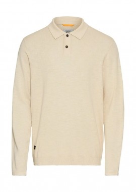 ΑΝΔΡΙΚΌ POLO SHIRT ΜΑΚΡΥΜΑΝΙΚΟ CAMEL ACTIVE POLO M.M. KNITTED ΚΑΝΟΝΙΚΗ ΓΡΑΜΜΗ ΕΚΡΟΥ