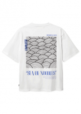 ΑΝΔΡΙΚΟ T-SHIRT WOODBIRD BAINE SEA ΜΕ ΤΥΠΩΜΑ ΛΕΥΚΟ