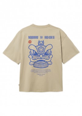 ΑΝΔΡΙΚΟ T-SHIRT WOODBIRD BEAM LION ΜΕ ΤΥΠΩΜΑ ΜΠΕΖ