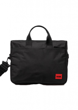 ΑΝΔΡΙΚΗ ΤΣΑΝΤΑ HUGO ETHON ΧΑΡΤΟΦΥΛΑΚΑΣ ΜΑΥΡΟ