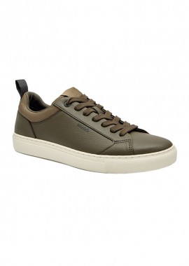 HUGO - ΑΝΔΡΙΚΑ SNEAKERS HUGO Morrie_tenn_grpuny ΣΚΟΥΡΟ ΠΡΑΣΙΝΟ