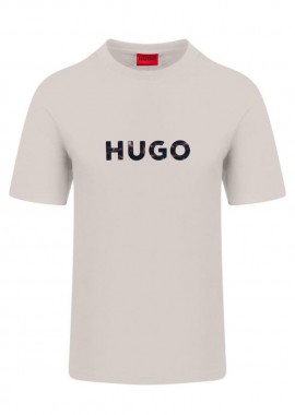 ΑΝΔΡΙΚΟ T-SHIRT HUGO DUMEO ΚΟΝΤΟΜΑΝΙΚΟ ΕΚΡΟΥ