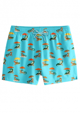 ΑΝΔΡΙΚΟ ΜΑΓΙΟ CHANGE INTO COLOURS CROCODILES ON THE BEACH ΜΠΛΕ