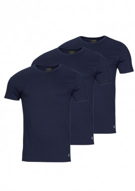 ΑΝΔΡΙΚΑ T-SHIRT POLO RALPH LAUREN CREW KONTOMANIKA 3 TMX ΜΠΛΕ