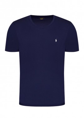 ΑΝΔΡΙΚΟ T-SHIRT CREW TOP POLO RALPH LAUREN ΚΑΝΟΝΙΚΗ ΓΡΑΜΜΗ ΜΠΛΕ