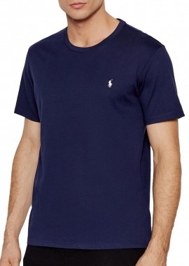 ΑΝΔΡΙΚΟ T-SHIRT POLO RALPH LAUREN CREW ΚΟΝΤΟΜΑΝΙΚΟ ΜΠΛΕ