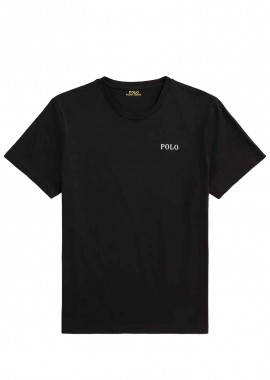 ΑΝΔΡΙΚΟ T-SHIRT POLO RALPH LAUREN CREW ΚΟΝΤΟΜΑΝΙΚΟ ΜΑΥΡΟ