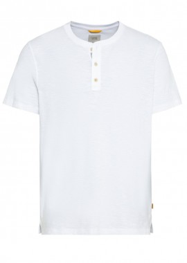 CAMEL ACTIVE - ΑΝΔΡΙΚΟ T-SHIRT CAMEL ACTIVE ΚΟΝΤΟΜΑΝΙΚO HENLEY ΛΕΥΚΟ