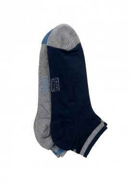 CAMEL ACTIVE - ΑΝΔΡΙΚΕΣ ΚΑΛΤΣΕΣ CAMEL ACTIVE 2-PACK SNEAKER MOULINE ΣΚΟΥΡΟ ΓΚΡΙ