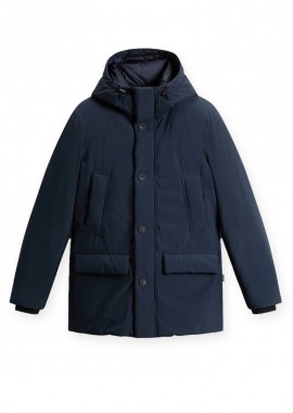 WOOLRICH - ΑΝΔΡΙΚΟ ΜΠΟΥΦΑΝ CLOUD ARCTIC PARKA WOOLRICH ΚΑΝΟΝΙΚΗ ΓΡΑΜΜΗ ΜΠΛΕ
