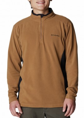 ΑΝΔΡΙΚΗ ΜΠΛΟΥΖΑ KLAMATH RANGE™ II HALF ZIP FLEECE COLUMBIA ΚΑΝΟΝΙΚΗ ΓΡΑΜΜΗ ΜΠΕΖ/ΜΑΥΡΟ