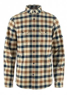 FJALLRAVEN - ΑΝΔΡΙΚΟ ΠΟΥΚΑΜΙΣΟ SKOG SHIRT FJALLRAVEN ΣΤΕΝΗ ΓΡΑΜΜΗ ΓΚΡΙ/ΜΠΕΖ/ΣΚΟΥΡΟ ΜΠΛΕ