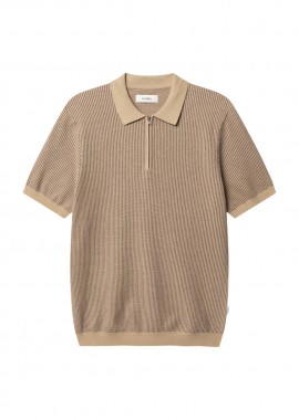 GABBA - ΑΝΔΡΙΚΗ POLO ΜΠΛΟΥΖΑ GABBA OSWALD RETRO ΠΛΕΚΤΗ ΚΟΝΤΟΜΑΝΙΚΗ ΚΑΦΕ