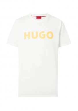 ΑΝΔΡΙΚΟ T-SHIRT HUGO DULIVIO ΚΟΝΤΟΜΑΝΙΚΟ ΜΕ ΤΥΠΩΜΑ ΕΚΡΟΥ