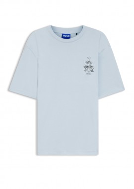 ΑΝΔΡΙΚΟ T-SHIRT HUGO NUCAVO ΚΟΝΤΟΜΑΝΙΚΟ ΓΑΛΑΖΙΟ