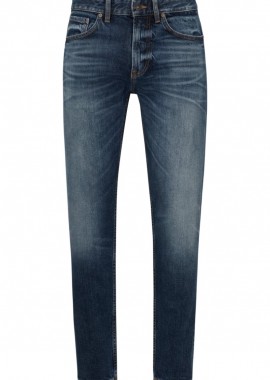 BOSS - ΑΝΔΡΙΚΟ DENIM ΠΑΝΤΕΛΟΝΙ ΚΑΝΟΝΙΚΗ ΓΡΑΜΜΗ ΣΚΟΥΡΟ ΜΠΛΕ