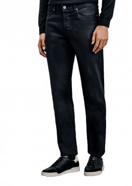 ΑΝΔΡΙΚΟ ΠΑΝΤΕΛΟΝΙ IZAC JEAN DROIT TEANA DENIM ΚΑΝΟΝΙΚΗ ΓΡΑΜΜΗ (REGULAR FIT) ΜΑΥΡΟ