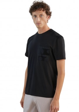 ΑΝΔΡΙΚΟ T-SHIRT IZAC GRONY ΜΕ ΤΣΕΠΗ ΜΑΥΡΟ