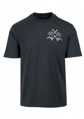 ΑΝΔΡΙΚΟ T-SHIRT LA MARTINA ΚΟΝΤΟΜΑΝΙΚΟ ΜΑΥΡΟ
