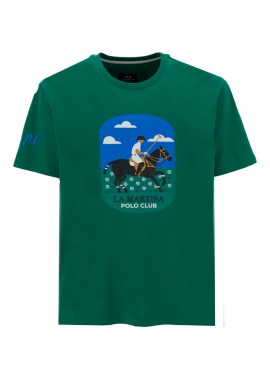 ΑΝΔΡΙΚΟ T-SHIRT LA MARTINA ΚΟΝΤΟΜΑΝΙΚΟ ΜΕ ΤΥΠΩΜΑ ΠΡΑΣΙΝΟ