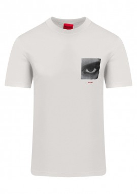 ΑΝΔΡΙΚΟ T-SHIRT HUGO DEYSS ΚΟΝΤΟΜΑΝΙΚΟ ΕΚΡΟΥ