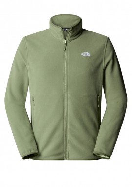 NORTH FACE - ΑΝΔΡΙΚΟ ΦΟΥΤΕΡ ΖΑΚΕΤΑ FLEECE THE NORTH FACE GLACIER ΚΑΝΟΝΙΚΗ ΓΡΑΜΜΗ ΠΡΑΣΙΝΟ/ΚΑΦΕ