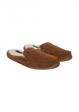 POLO RALPH LAUREN - ΑΝΔΡΙΚΕΣ ΠΑΝΤΟΦΛΕΣ BRENAN SCUFF-DRESS SHOE ΚΟΡΑΛΙ