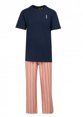 ΑΝΔΡΙΚΗ ΠΥΤΖΑΜΑ S/S SLEEP SET POLO RALPH LAUREN ΚΑΝΟΝΙΚΗ ΓΡΑΜΜΗ ΠΟΛΥΧΡΩΜΟ