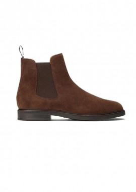 ΑΝΔΡΙΚΑ ΠΑΠΟΥΤΣΙΑ ASHER CHELSEA BOOTS MID CUT POLO RALPH LAUREN ΣΚΟΥΡΟ ΚΑΦΕ