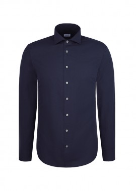 ΑΝΔΡΙΚΟ ΜΑΚΡΥΜΑΝΙΚΟ ΠΟΥΚΑΜΙΣΟ CASUAL SPREAD KENT 98 SEIDENSTICKER SLIM FIT ΜΠΛΕ