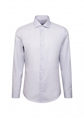 ΑΝΔΡΙΚΟ ΠΟΥΚΑΜΙΣΟ SEIDENSTICKER SPREAD KENT ΣΤΕΝΗ ΓΡΑΜΜΗ SLIM FIT ΜΠΛΕ