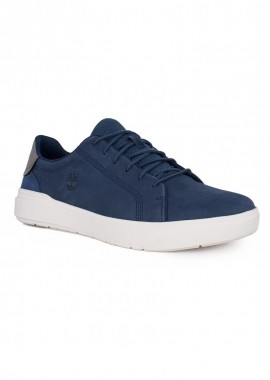 ΑΝΔΡΙΚΑ ΠΑΠΟΥΤΣΙΑ TIMBERLAND SENECA BAY LOW SNEAKERS ΔΕΡΜΑΤΙΝΑ ΣΚΟΥΡΟ ΜΠΛΕ