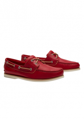 TIMBERLAND - ΑΝΔΡΙΚΑ ΠΑΠΟΥΤΣΙΑ TIMBERLAND ΚΛΑΣΣΙΚΑ ΔΕΡΜΑΤΙΝΑ BOAT ΚΟΚΚΙΝΟ