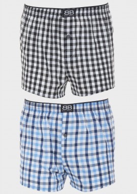 Ανδρικό boxer ποπλίνα all print .Συσκευασία 2pack MULTI COLOUR