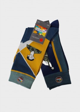 Ανδρικές κάλτσες all print .Συσκευασία 2pack NAVY