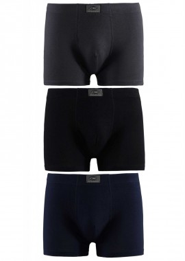 Αντρικό boxer Cotton εσωτερικό λάστιχο. Συσκευασία 3pack MULTI COLOUR