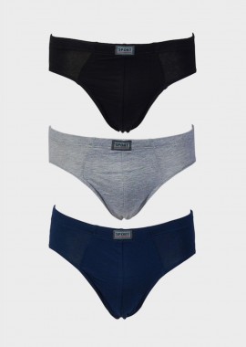 Ανδρικό μονόχρωμο slip.Συσκευασία 3pack. Basic Style MULTI COLOUR