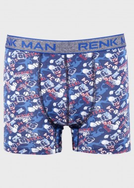 Ανδρικό boxer εξωτερικό λάστιχο baseball print NAVY