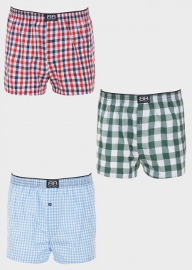 Ανδρικό boxer ποπλίνα all print .Συσκευασία 3pack. MULTI COLOUR