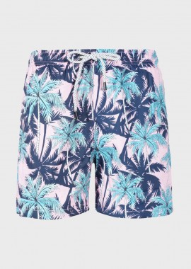 Ανδρικό μαγιό σόρτς all palm trees print ΡΟΖ
