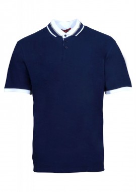 DSplay - Αντρική μπλούζα dsplay με γιακά κοντό μανίκι. Oversize Collection NAVY