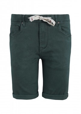 Αντρική βερμούδα με λάστιχο κορδόνι τσέπες ρεβέρ ΠΡΑΣΙΝΟ