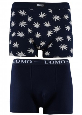 Boxer αντρικό εξωτερικό λάστιχο 2 pack. ΜΠΛΕ ΜΠΛΕ