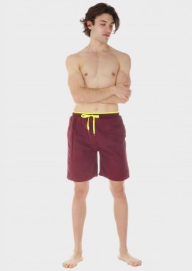 Ανδρικό μαγιό σόρτς μονόχρωμο λάστιχο στη μέση ΜΠΟΡΝΤΩ