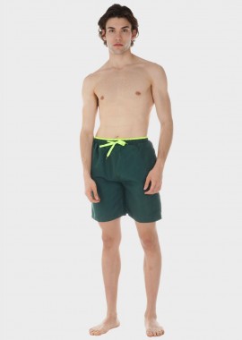 Ανδρικό μαγιό σόρτς μονόχρωμο λάστιχο στη μέση ΠΡΑΣΙΝΟ