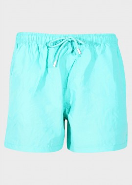 Ανδρικό μαγιό σόρτς μονόχρωμο τσέπες λάστιχο & κορδόνι στη μέση. ΜΕΝΤΑ