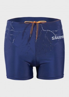 gsecret - Ανδρικό μαγιό slim fit μονόχρωμο ανάγλυφες λεπτομέρειες NAVY