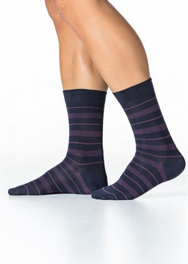 ΑΝΔΡΙΚΗ ΒΑΜΒΑΚΕΡΗ ΚΑΛΤΣΑ INIZIO ΜΕ ΣΧΕΔΙΟ ΡΙΓΑ 4100 ΜΠΛΕ/ΜΟΒ