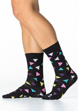 ΑΝΔΡΙΚΗ ΒΑΜΒΑΚΕΡΗ ΚΑΛΤΣΑ INIZIO ΜΕ ΓΕΩΜΕΤΡΙΚΑ ΣΧΗΜΑΤΑ 4102 ΜΑΥΡΟ